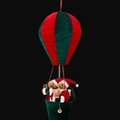 Kerstfiguur in luchtballon